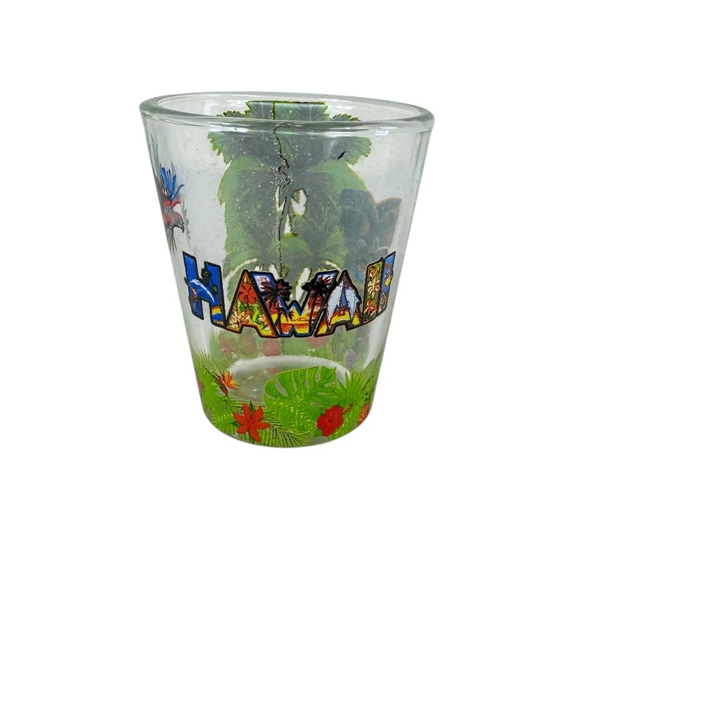 Hawaii Shot Glass Tropical Palm Tree Souvenir Drinkware